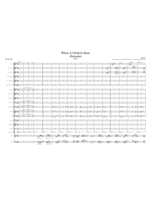 Soleado by Ciro Dammicco - When a Child is born by Fred Jay sheet music arranged by dandoepi