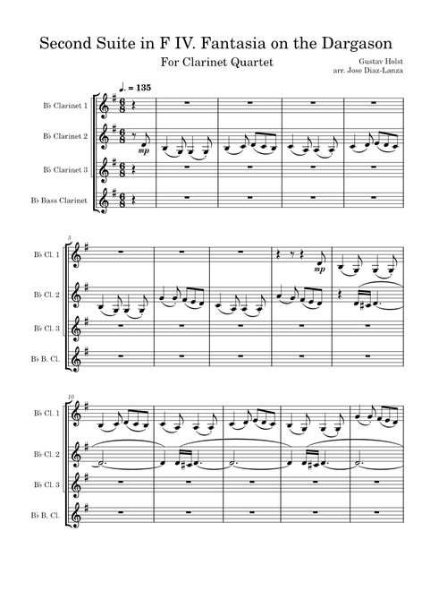 Second Suite in F - IV. Fantasia on the "Dargason" – Gustav Holst Second Suite in F IV. Fantasia on the Dargason