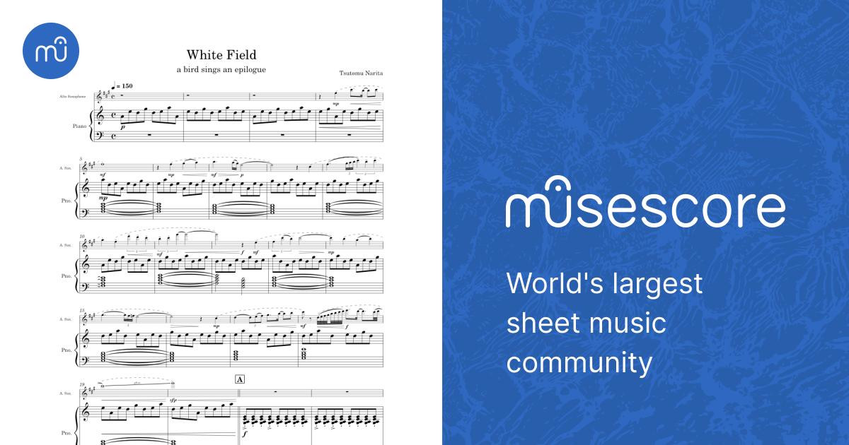White Field - Tsutomu Narita Sheet Music for Piano, Saxophone alto 
