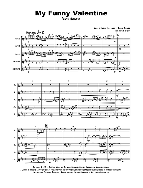 My Funny Valentine (Arr. Thomas H. Graf) - Richard Rodgers (Woodwind Ensemble)