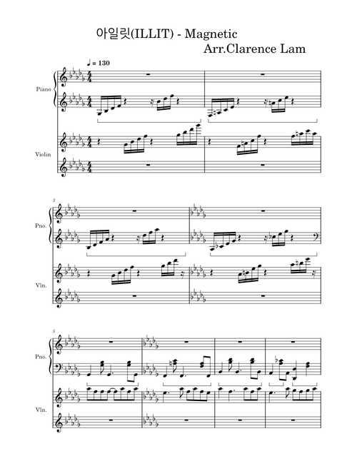 아일릿(ILLIT) - Magnetic (Violin And Piano Duet)