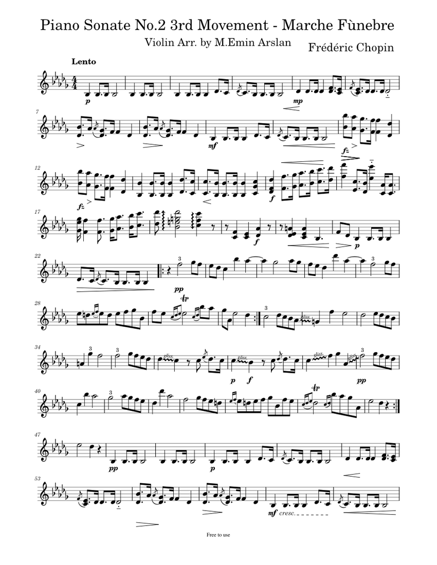 Chopin Piano Sonata No.2 3rd Movement - Marche Fùnebre