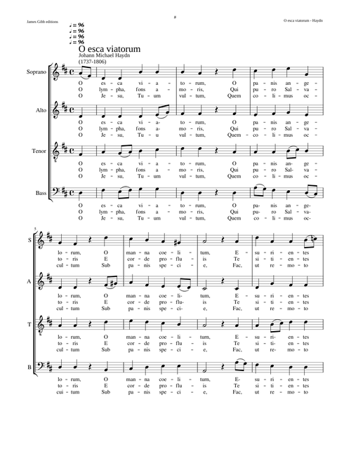 O esca viatorum - Johann Michael Haydn
