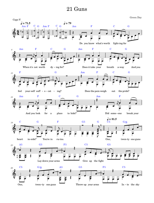 21 Guns – Green Day