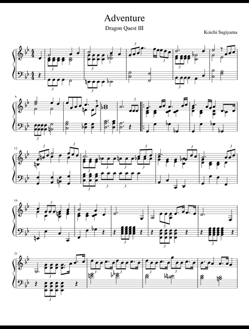 Dragon Quest sheet music by Minor6th | Play, print, and download