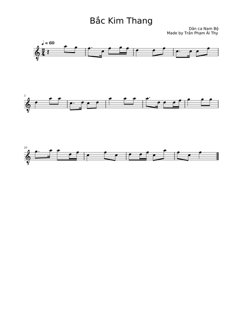 Bắc Kim Thang – Dân ca Nam Bộ