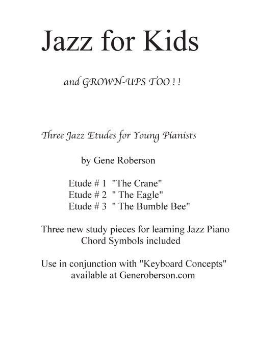 Jazz Etudes (Three) for Young Pianists - Gene Roberson (Easy Piano)