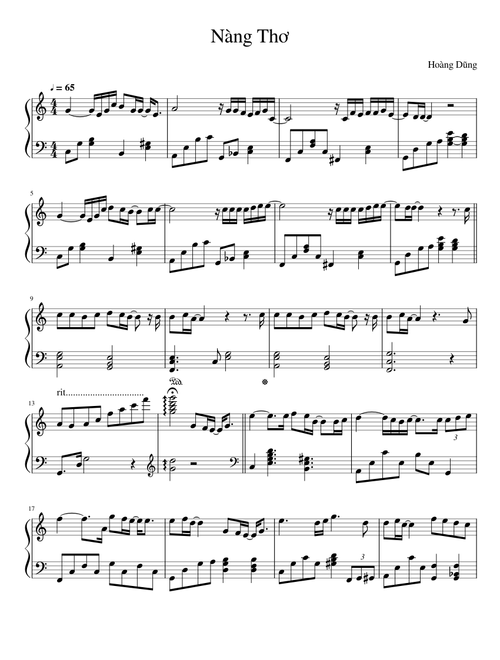 Nàng Thơ - Hoàng Dũng - Arr: Xuân Phú (Nhà Học Đàn)