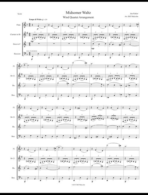 Midsomer Murders (main Title/cues) (Arr. Bill Malcolm) - Jim Parker (Small Ensemble)