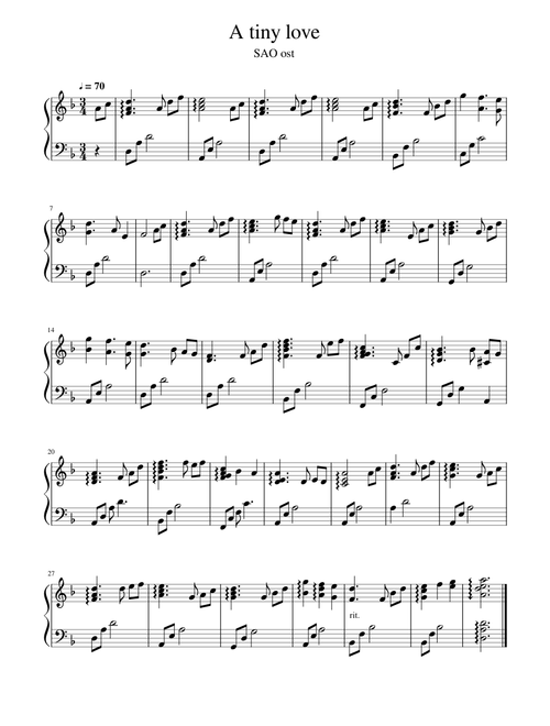 A Tiny Love (Sword Art Online OST)
