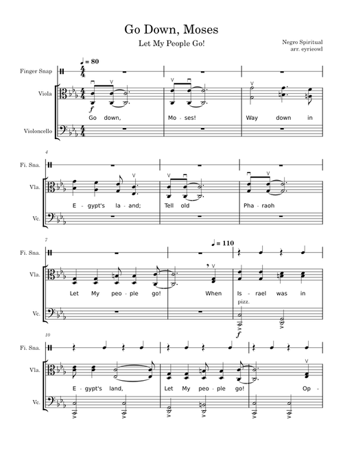 Go Down Moses – Traditional African American Spiritual