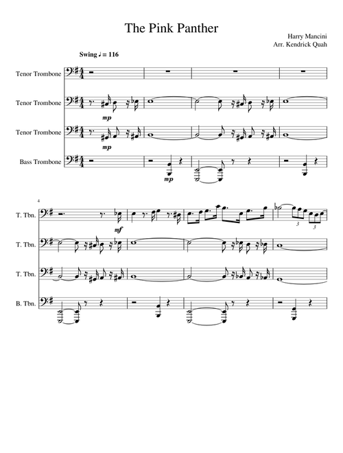 The Pink Panther (Trombone Quartet)