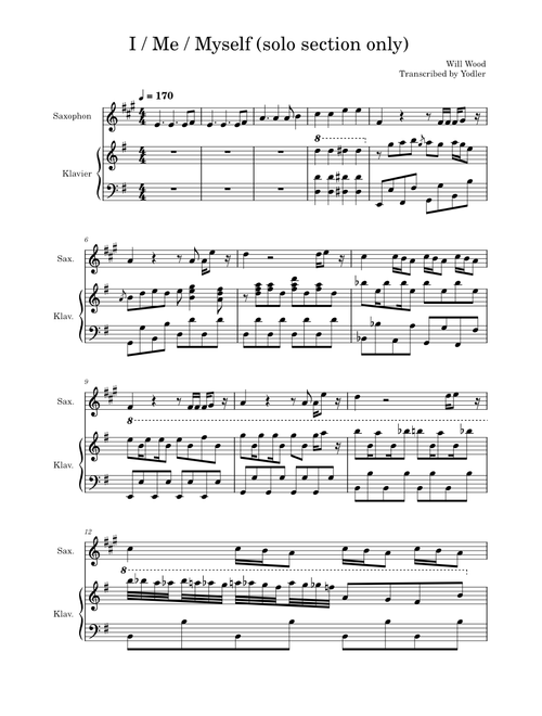 I / Me / Myself – Will Wood (instrumental section only)