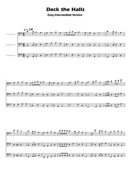 Deck The Halls - Trobone Trio (Arr. Ygor Nunes) - Thomas Oliphant (Brass Ensemble)
