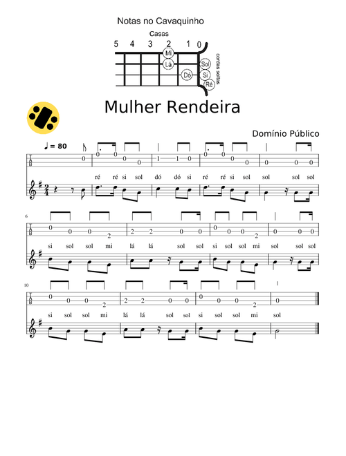 Mulher Rendeira - Partitura e Tablatura