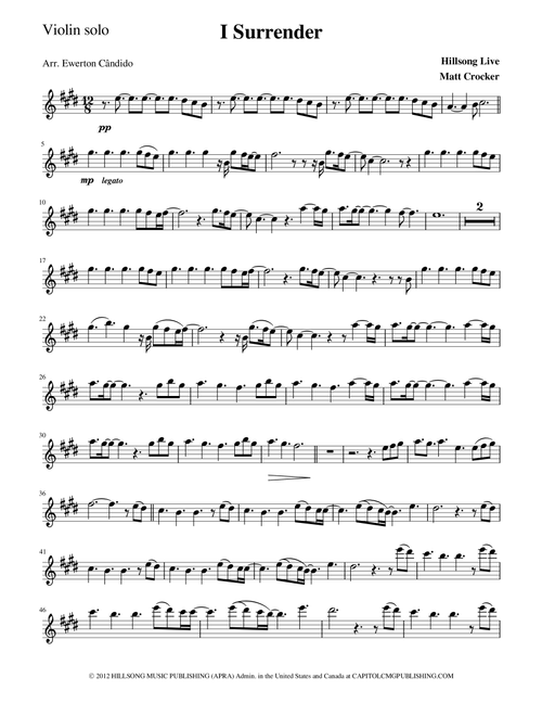 I Surrender (Arr. Ewerton Cândido) - Hillsong LIVE (Violin Solo)