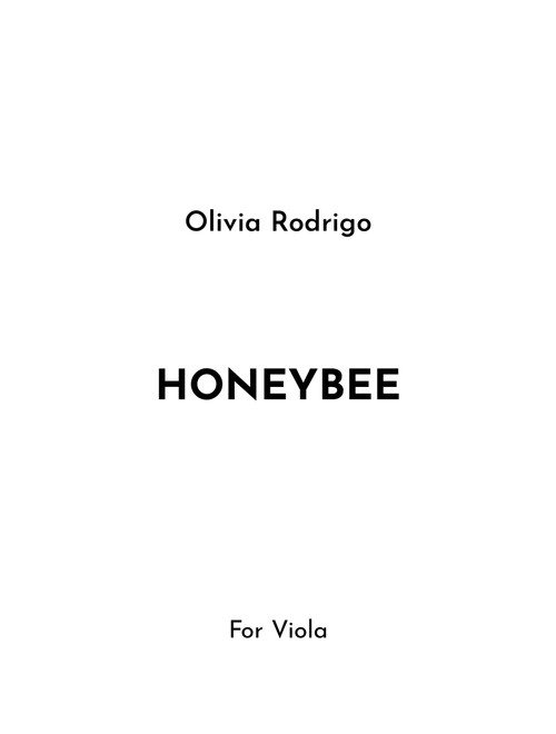 Honeybee (Arr. Jireh J.) - Olivia Rodrigo (Viola Solo)