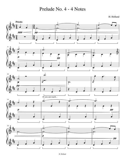 Prelude No. 4 (4 Notes)