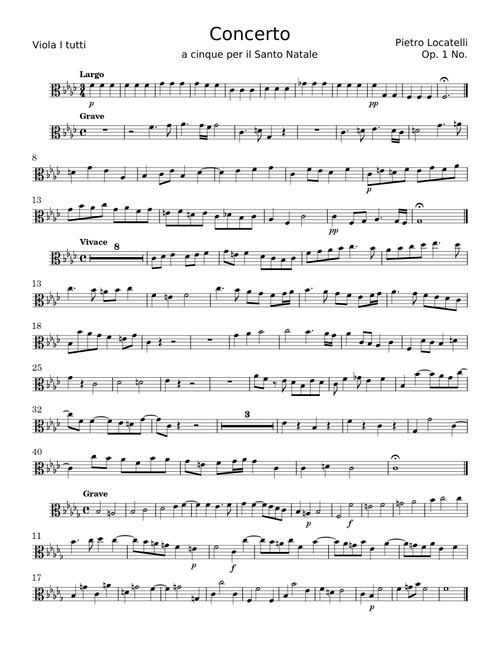 Violin Concerto op. 3 No. 1 - Pietro Antonio Locatelli