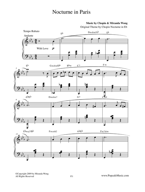 Nocturne in Paris - Romantic Piano Music - Miranda Wong (Piano Solo)