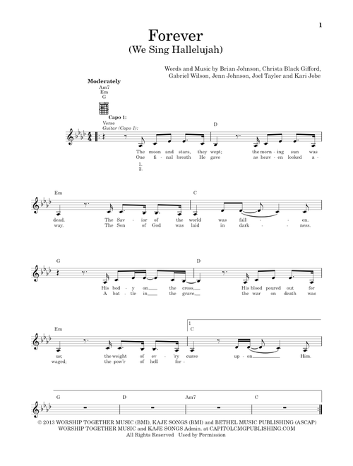 Forever (We Sing Hallelujah) - Brian Johnson (Easy Guitar)
