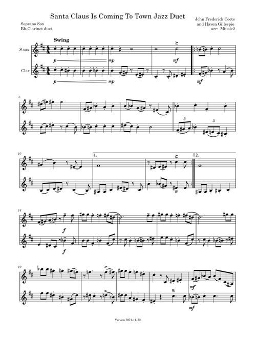 Santa claus is comin to town – John Frederick Coots