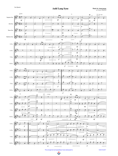 Auld Lang Syne (Arr. Josef STASTNY) - Anonymous (Woodwind Ensemble)