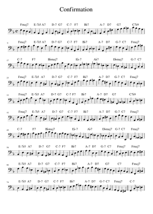 Confirmation - Charlie Parker Sax Soli Sheet Music for Saxophone alto ...
