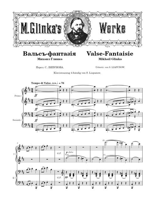 Glinka - Valse-Fantaisie (piano 4 hands)