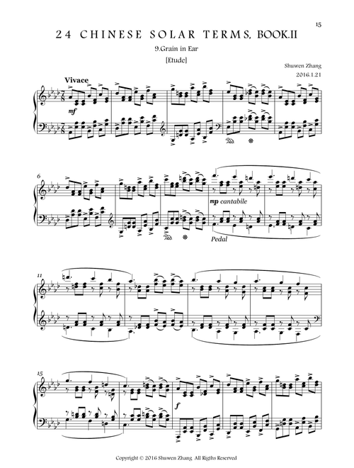 24 Chinese Solar Terms,Bk.2,No.9: Grain in Ear - Schuwenn Z. (Piano Solo)