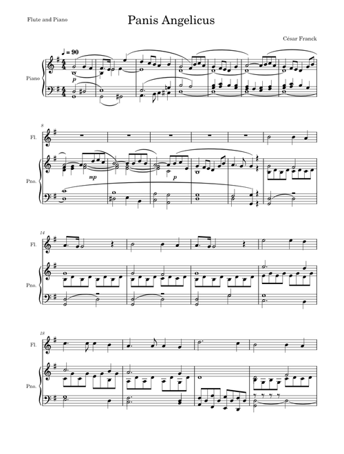 Panis Angelicus - Flute and Piano