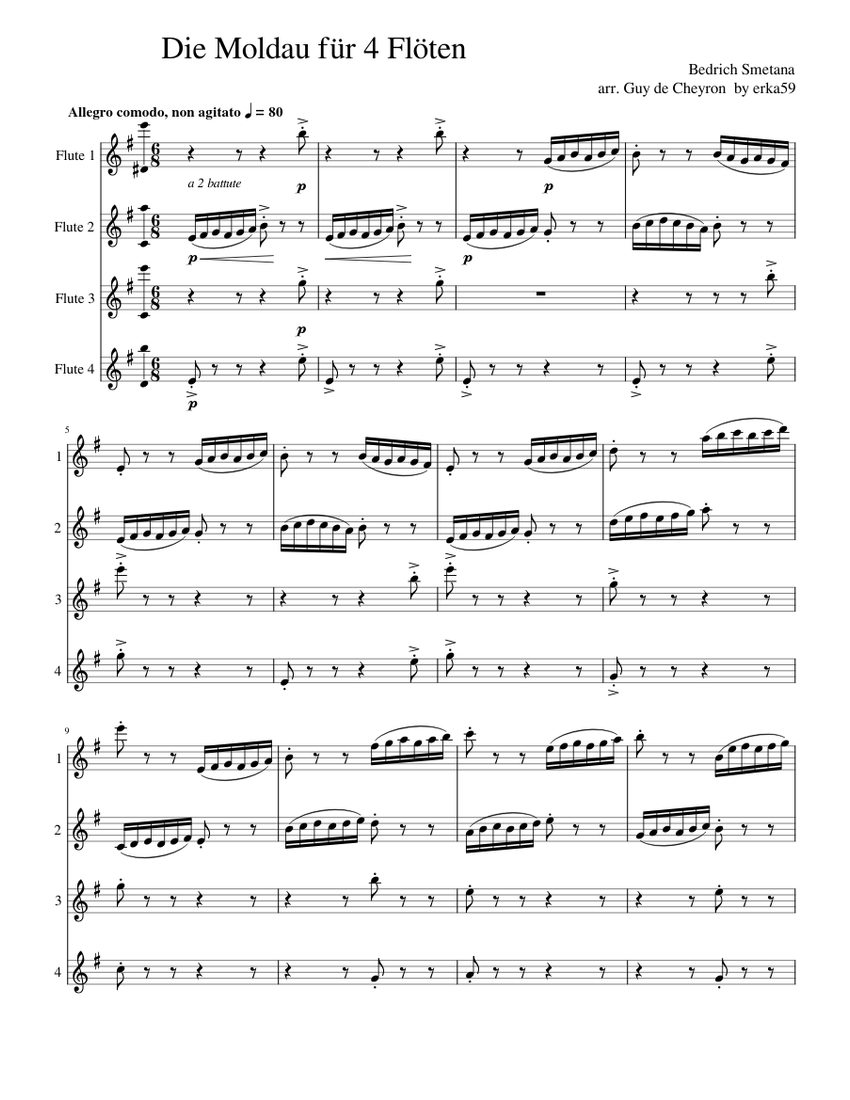 The Moldau: Viola: Viola Part - Digital Sheet Music Download