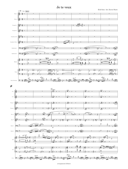Je Te Veux – Erik Satie /X. Durot - FUNK