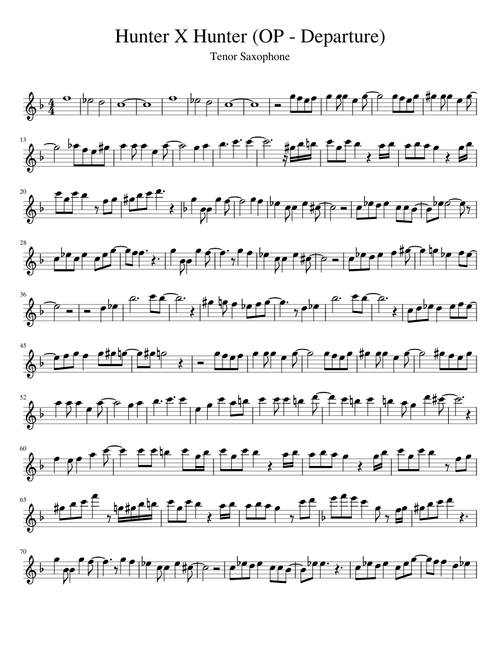 Hunter x Hunter OP Departure Tenor Saxophone