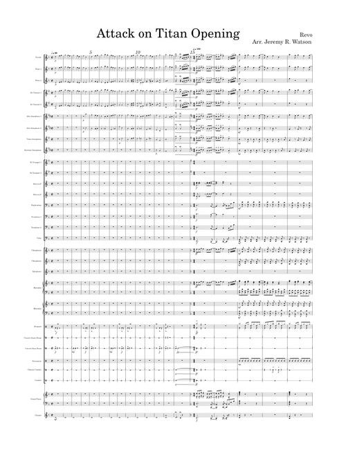 Attack on Titan Opening – Attack on Titan/Revo/Arr. Jeremy R. Watson
