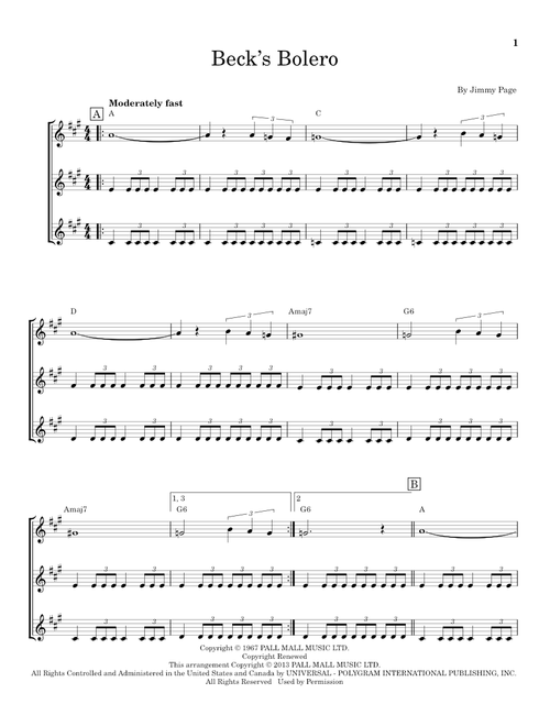 Beck's Bolero - Jeff Beck (Ukulele Ensemble)