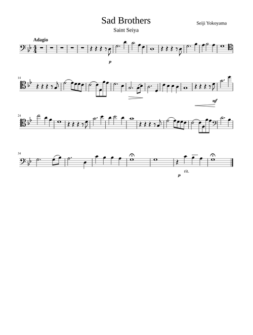 Sad Brothers -Saint Seiya for Cello
