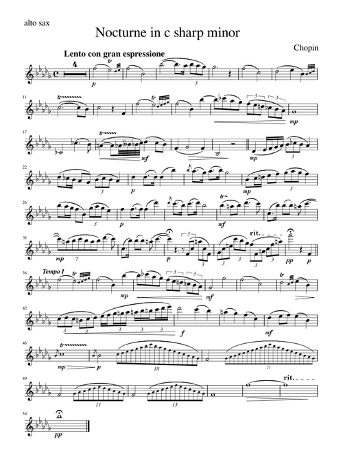 Chopin Nocturne in c sharp minor