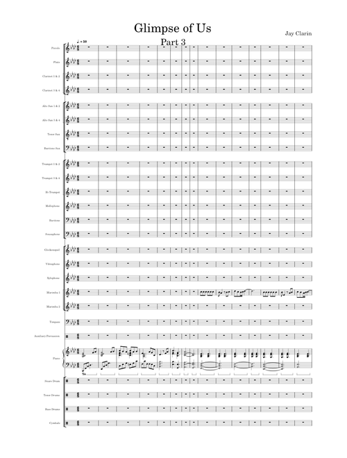 Glimpse of Us – Joji Glimpse of Us - Arranged for Marching Band (no percussion :c)