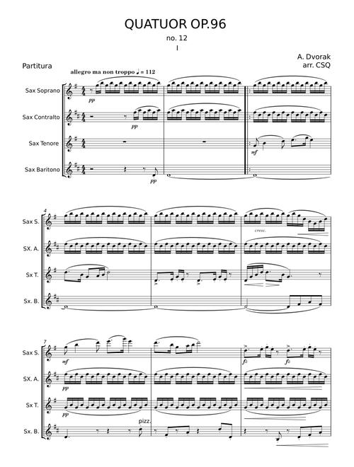 String Quartet No.12, Op.96 - Antonín Dvořák