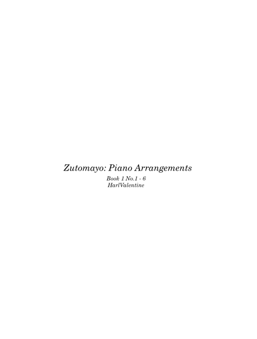 Zutomayo: Piano Arrangements Book 1