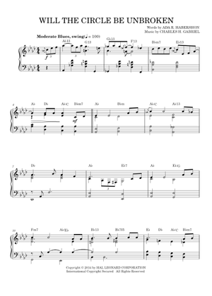 Will the Circle Be Unbroken (Lead sheet with lyrics ) Sheet Music for ...