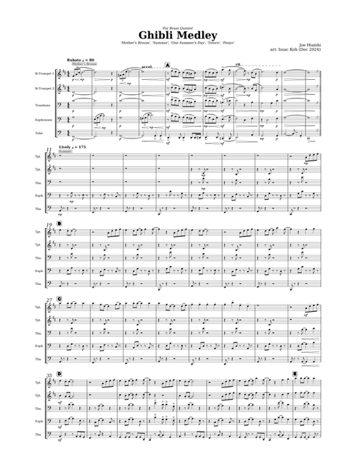 Ghibli Medley - Brass Quintet