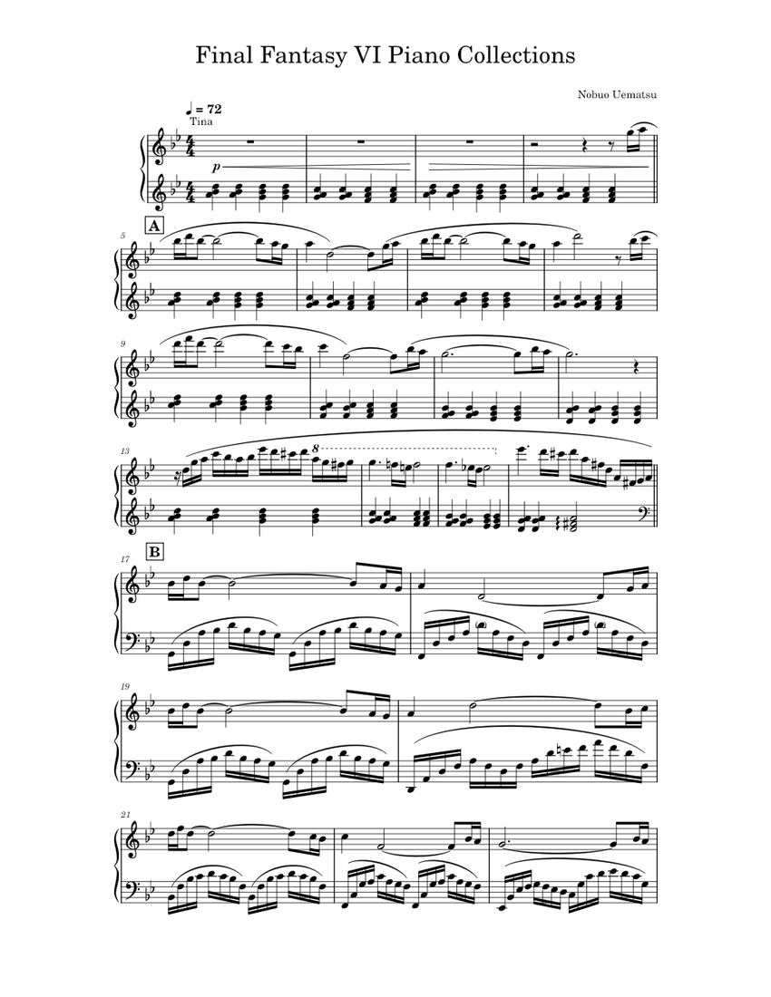 FINAL FANTASY VI PIANO COLLECTIONS（Final Fantasy VI 6
