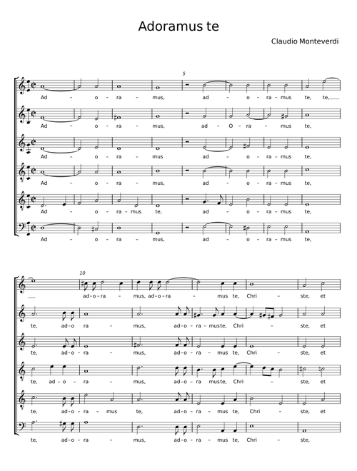 Adoramus te, Christe - Claudio Monteverdi