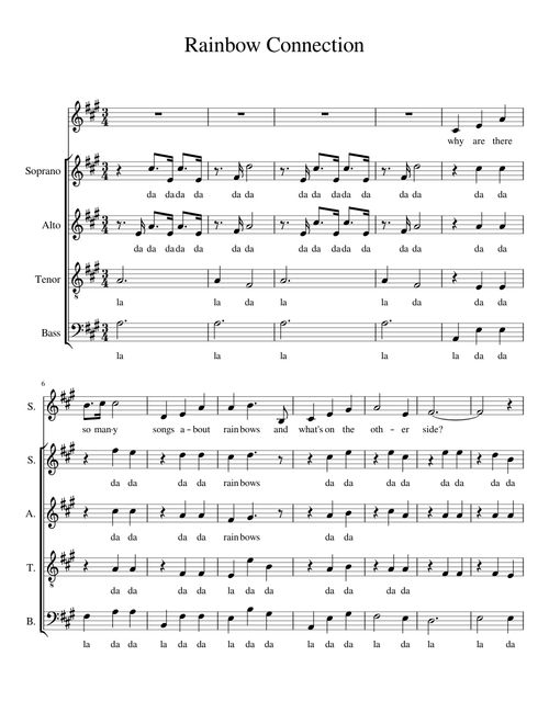Rainbow Connection (SATB)