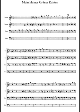 Free Mein Kleiner Grner Kaktus by Comedian Harmonists sheet music |  Download PDF or print on MuseScore.com