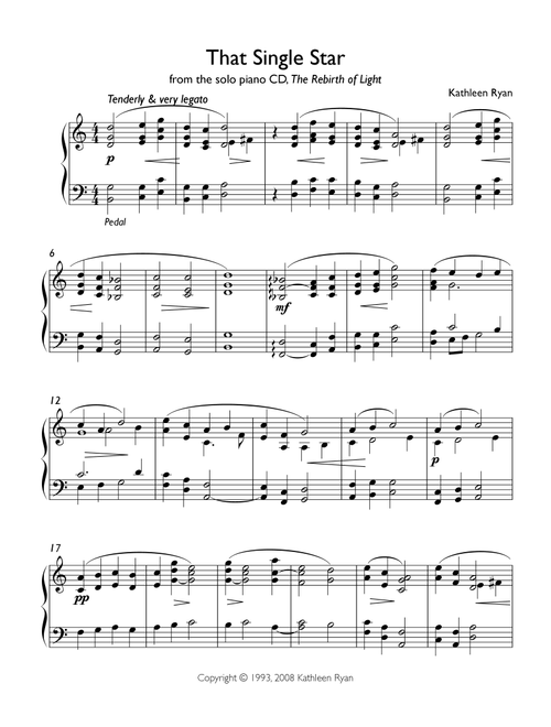 That Single Star (Arr. Kathleen Ryan) (Piano Solo)