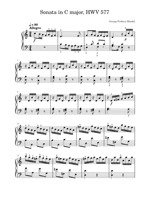 Sonata in C major, HWV 577 – Georg Friedrich Händel
