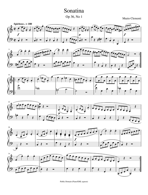 Clementi: Sonatina No. 1, Op 36